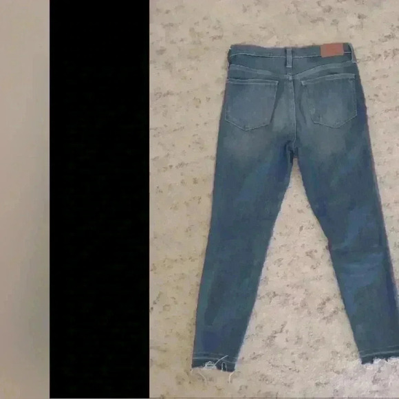 Madewell Women's Medium Wash 10" High-Rise Skinny Distressed Jean 26 - Picture 4 of 15
